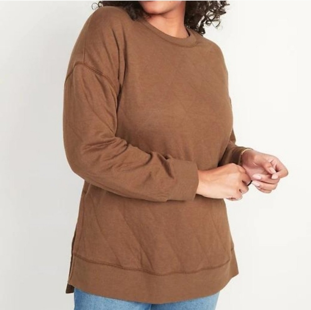 Old Navy Vintage Quilted Tunic Sweatshirt